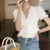 (Trendy) Lovito Blusa Boho Verão/Primavera Com Bordado De Ilhós E Renda Para Mulheres L86ED245
