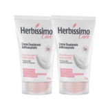 Kit C/2 Creme Desodorante Antitranspirante Herbíssimo Care Rosa Mosqueta e Niacinamida 55g