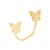 Brinco Rommnel folheado a ouro 18k borboleta