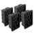 Kit 4 Caixas Embutir Para Alvenaria 4×2 Preto Pial