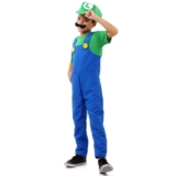 Fantasia Infantil Luigi Macacão Com Pigode E Chapéu – Mario