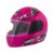 Capacete Feminino Rosa Tamanho 60 Pro Tork Viseira Cristal Casco Em ABS Cinta Jugular Revestido EPS