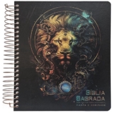 Bíblia Sagrada KJA | Com Espaço para Anotações | Letra Normal | Espiral | Leão Dourado