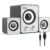 Mini Caixinha Caixa de Som C/ Subwoofer USB Som Estéreo 12W RMS P2 3.5mm