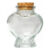35 Potes de Vidro Com Tampa Rolha Coração Tempero Doce 70ml