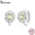 Brincos De Fita Bamoer 925 Sterling De Girassol Jóias Para Mulheres