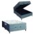 Cama Box Baú Casal Colchão Espuma Egito 138x188x60cm Cinza / Branco Portobel – Suporta até 100kg por
