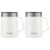 Kit com 2 Canecas Térmicas Street Inox 414 ml Branco Contigo