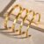 Vnox Bangle Personalizado Para Mulheres , Ouro 18K Pulseiras De Aço Inoxidável Simples , Jóias Clássicas Presente BFF