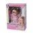 Boneca Luisa Loira Articulada em Plastico Vinil 33cm Vestidinho Florido e Chupeta Cotiplas – 2078