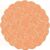 Fundo Rendado Redondo Laranja 9cm – 100 unidades – Cromus – Rizzo Embalagens
