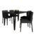 Mesa Com 4 Cadeiras Industrial 1,36 Denver Pt/pt/gr – Móveis Arapongas