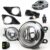 Kit Farol Auxiliar de Milha Aro Cromado Corolla 2009 2010 2011