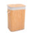 Cesto de roupa retangular de bambu forro tampa 60cm – Oikos