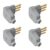 Kit 4 Plugues Machos 2P+T 10A 250V Cinza Prensa Cabo