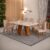 Conjunto de Sala de Jantar 6 Cadeiras Tampo SEM VIDRO 1700×900 DJ Móveis Kiara Freijó Yasmin Kraft