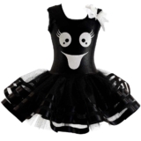 Fantasia Fantasminha Preto Adulto de Luxo Vestido