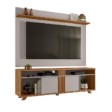 Rack Bancada com Painel para TV até 70 Polegadas 1,80m Freijó / Off White Notável