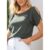 Blusa Em Malha De Viscose Verde Militar Quintess