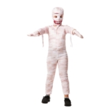 Fantasia Mumia Halloween Infantil Longa Com Mascara e Luva