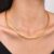 Vnox Fashion Luxury Colar Feminino De Aço Inoxidável Plano De Torção , De Cobra De Corrente Macia Ornamento