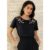 Blusa Com Bordado Em Ramos Preto Quintess