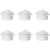 Kit 6 Mini Caçarolas Cerâmica Branca Esmaltada 250ml Moderna Panelinha Para Festa Buffet Servir