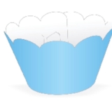 Mini Wrapper Mini Cupcake – Azul Claro – 3cm x 14,5cm – 12 unidades – Nc Toys