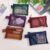 Mini Bolsa De Malha Quadrada-Moedas Com Zíper Transparente De Nylon Vintage Portátil De Maquiagem Para Viagem Papelaria Estudantes