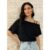 Blusa Com Tiras No Ombro Preto Quintess