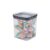 Pote de acrílico 870ml com tampa transparente quadrado empilhável – Oikos