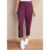 Calça Soltinha Com Pregas Roxo Quintess