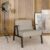 Poltrona Decorativa Coimbra Preto/cinamomo/bege – Móveis Arapongas