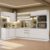 Armário de Cozinha Completa de Canto 100% MDF 447cm Branco Smart Madesa 02