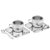 Conjunto Café Tramontina Aço Inox Xícara Píres Colher 6 Peças Cha da Tarde Utensílios Kit Cozinha