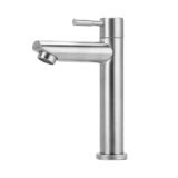 Torneira Para Banheiro em Aço inox Escovado Baixa Amazonas Pingoo – Prata