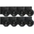 Kit 8 Caixa De Som Jbl Flex3 Arandela Quadrada Preta Embutir