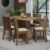 Conjunto Sala de Jantar Mesa Tampo de Madeira 6 Cadeiras Rustic/Crema/Lírio Bege Sharon Madesa