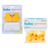 Kit De Banho Organizador Com Ventosa e 06 Patinhos – Buba
