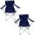 2 Cadeiras Azul Praia Pesca Camping Com Apoio para Latinha Suporta 95kg Material Resistente Nautika