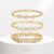 Vnox Cubic Zirconia Pulseira De Corrente De Clip De Papel Cubano Para Mulheres , 18k Casamento Com Contas De Ouro Brilhante Infinito