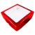 Caixa com Visor S21 (15cmx15cmx4cm) – Vermelho – 10 unidades – Assk – Rizzo