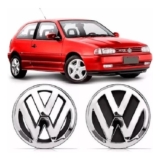 Kit Emblema Logo Vw Grade + Mala Gol Bola G2 1995 Em Diante