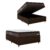 Cama Box Baú Casal Colchão Espuma D45 Pillow Top Strong 138x188x65cm Marrom Hellen – Suporta até 150