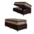 Cama Box Baú Solteiro Colchão Espuma D33 Pillow Top Van Gogh 88x188x70cm Marrom Hellen – Suporta até