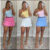 Short Saia Alfaiataria Fenda na Lateral com Cinto Tendência Candy Colors