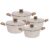 Jogo de Panelas Antiaderente Ceramica Cooktop Fogão Indução Kit 4 Peças Conjunto Marmol