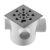 Caixa Sifonada Astra 3 Entradas – Quadrada com Grelha Anti-Inseto Cromada 10x12cm