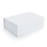 Caixa Organizadora Dobrável com Imã para Presente na Cor Branca 38x28x11cm