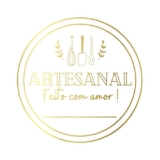 Adesivo “Artesanal Feito com Amor” – Ref.2000 – Hot Stamping – Dourado – 50 unidades – Stickr – Rizzo